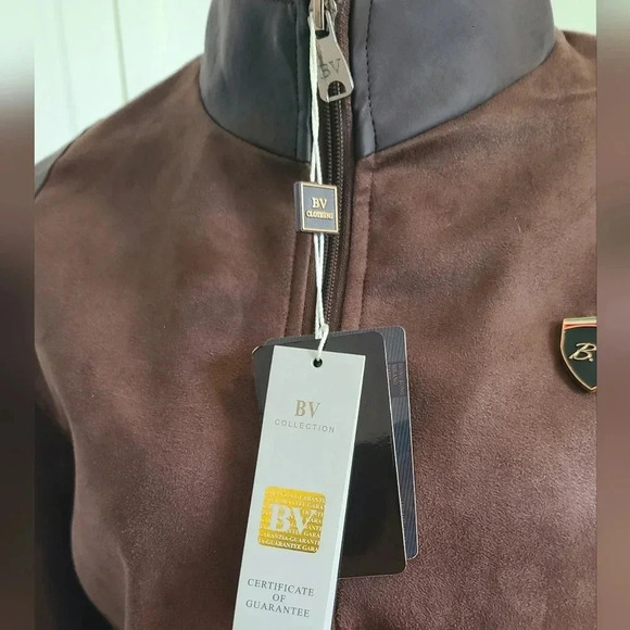 🇮🇹NWT! BV CLOTHING Racing Jacket, faux leather - Picture 7 of 11